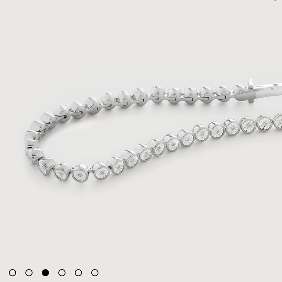 Monica Vinader Diamond Tennis Bracelet - Picture 3 of 5